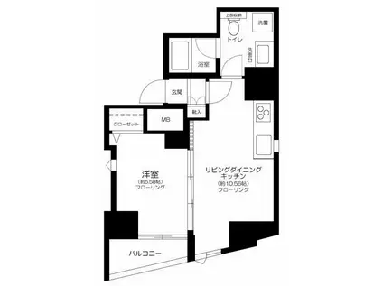 GALICIA RESIDENCE HIROO(1LDK/11階)の間取り写真