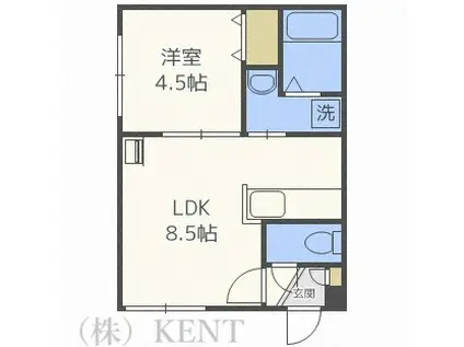  LA CORTE(1LDK/1階)の間取り写真