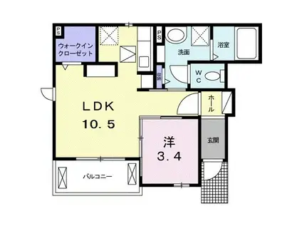 サンロードIII(1LDK/1階)の間取り写真