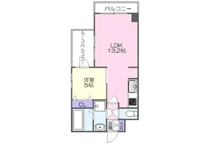 ルナピエーナ(1LDK/5階)の間取り写真