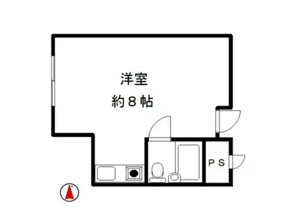 朝日九段マンション(ワンルーム/9階)の間取り写真