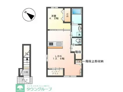 羽生市西スターテラスII・L(1LDK/2階)の間取り写真