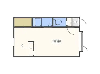 イオボヌール新札幌(1K/3階)の間取り写真