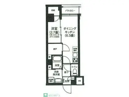 アイルプレミアム押上ノルド(1DK/2階)の間取り写真