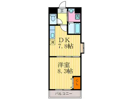 BO・上七軒(1DK/2階)の間取り写真