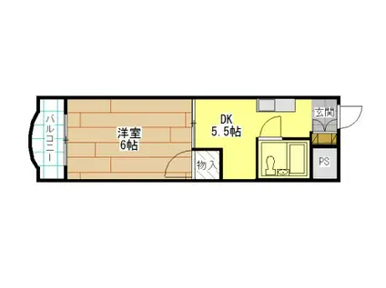 リッチハイツ(1DK/4階)の間取り写真