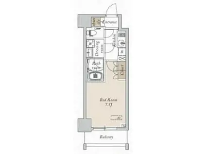 オープンブルーム川口(1K/14階)の間取り写真