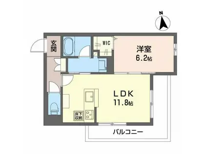 シャーメゾン光輝セントラル(1LDK/1階)の間取り写真