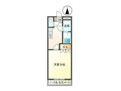 アプリコット(1K/1階)の間取り写真