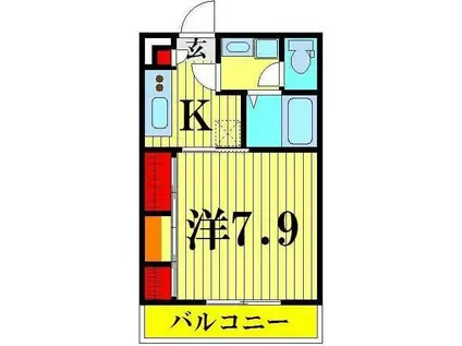 リブリ・CHARM(1K/3階)の間取り写真