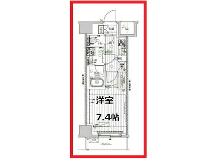 メインステージ北千住VII(1K/13階)の間取り写真