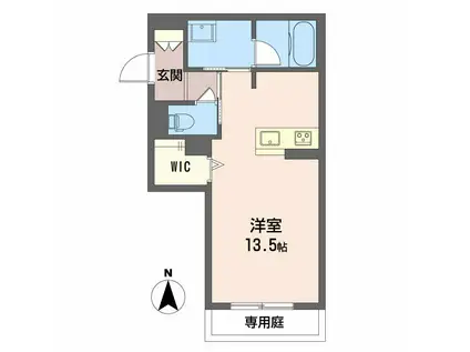 シャーメゾンステージ豊橋(ワンルーム/1階)の間取り写真