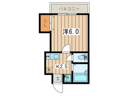 デュオ・ハイム(1K/3階)の間取り写真