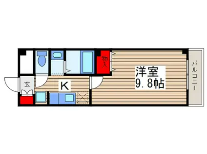 ラ・ヴェーヌ(1K/1階)の間取り写真