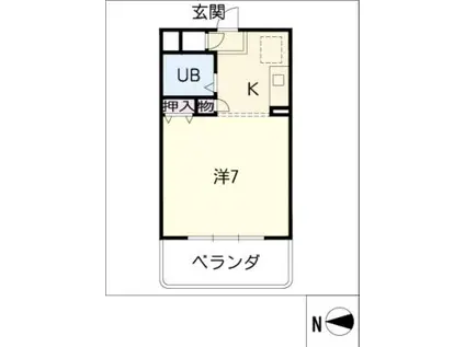 ホワイトヒルズ東桜(1K/8階)の間取り写真