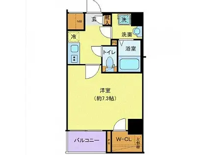 ディアレイシャス田園調布南(1K/2階)の間取り写真