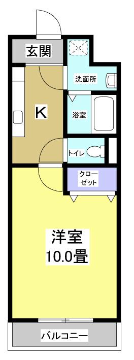 FORCE III(1K/2階)の間取り写真