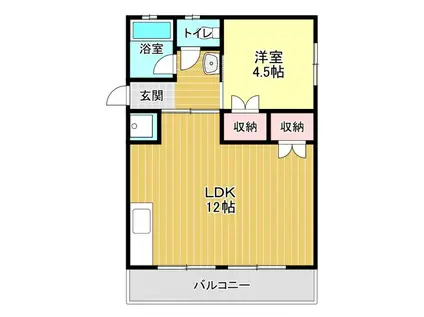 井上ハイツ(1LDK/3階)の間取り写真