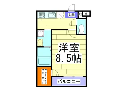 フジパレス十三北II番館(1K/3階)の間取り写真