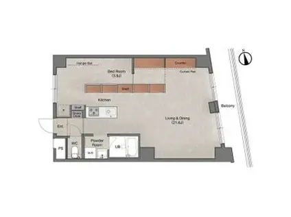 PATH高円寺(ワンルーム/3階)の間取り写真