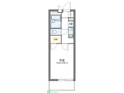 レオパレスTAKES 1(1K/2階)の間取り写真