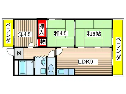 メイプルタウン金山(3LDK/3階)の間取り写真