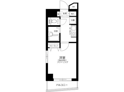 メインステージ南麻布(1K/5階)の間取り写真