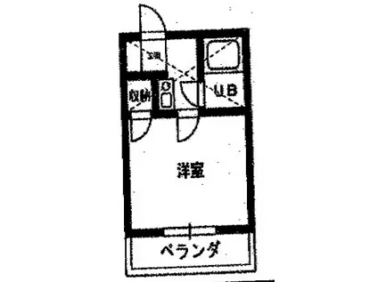 ラ・カサ・モーダ(1K/2階)の間取り写真