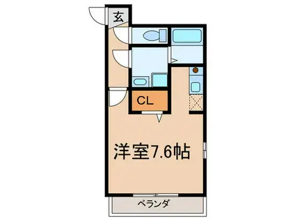 クリサンセマム青山Ⅰ(ワンルーム/2階)の間取り写真