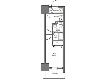 エヌステージ久米川(1K/13階)の間取り写真