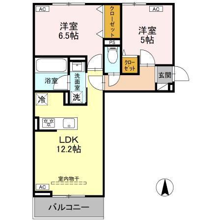 MAISON DE ROSE(2LDK/3階)の間取り写真