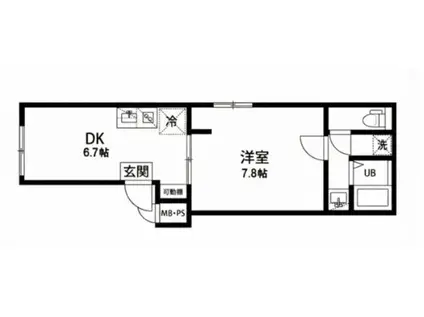 LA FORESTA KOMAGOME(1DK/4階)の間取り写真