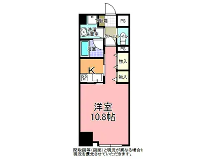 リバティ梅香(1K/1階)の間取り写真