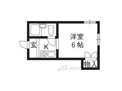 ハイツわかくさ(1K/3階)の間取り写真