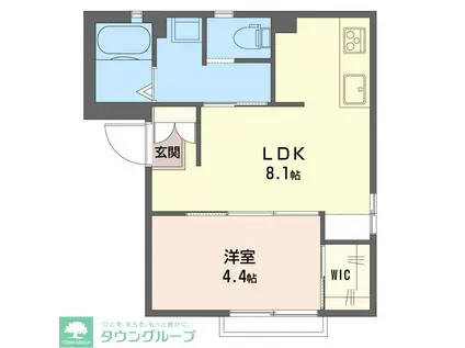 ヴェルデ茅ヶ崎(1LDK/2階)の間取り写真