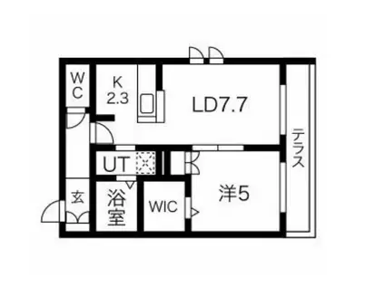PISO ARCE SHINAGAWA(1LDK/1階)の間取り写真