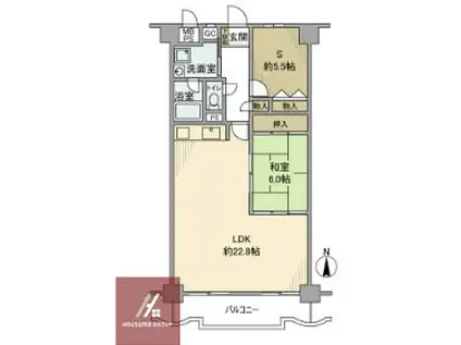 コープ野村梅田A棟(2LDK/14階)の間取り写真