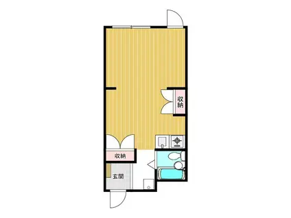 聖陽コーポ(ワンルーム/2階)の間取り写真