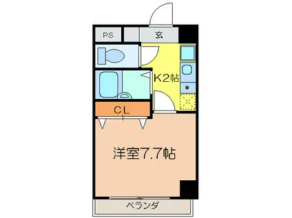 FS城西(1K/1階)の間取り写真