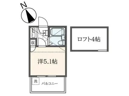 ブルーハイム戸塚第1(1K/1階)の間取り写真