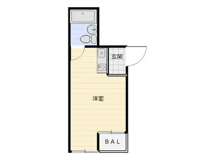 ホワイトプラザ(ワンルーム/1階)の間取り写真