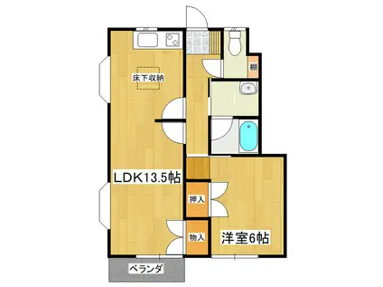 ヴィエナ(1LDK/1階)の間取り写真