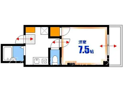 エトワール鯉城(1K/3階)の間取り写真