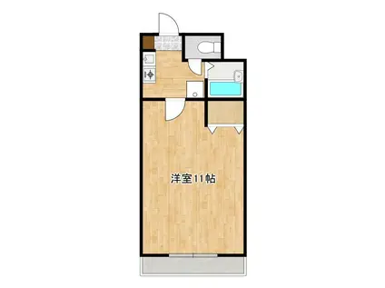 セントラルレジデンス(1K/1階)の間取り写真