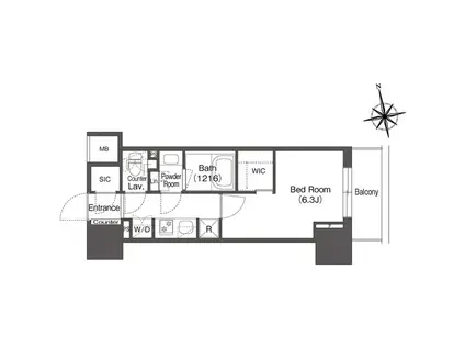 コンフォリア東上野(1K/9階)の間取り写真