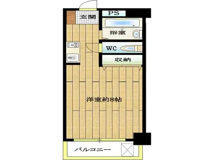 シティピア伝馬町 1号棟(1K/4階)の間取り写真