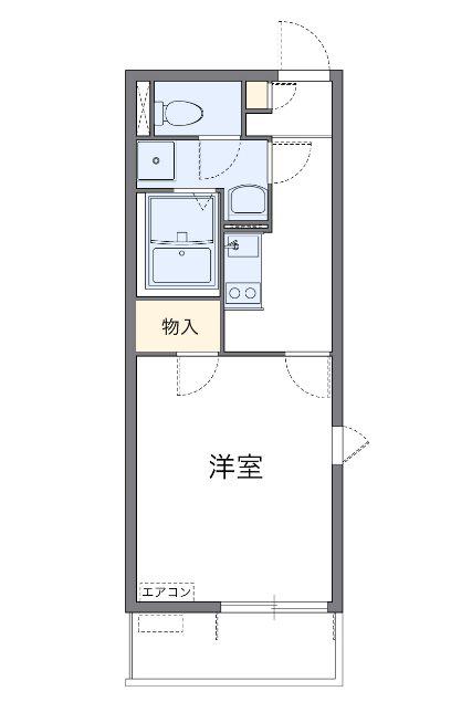京王線 仙川駅 徒歩26分 3階建 築15年(1K/2階)の間取り写真