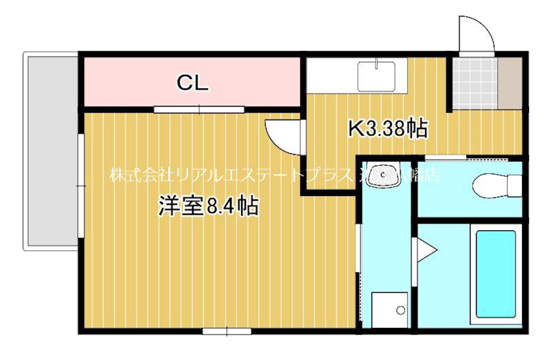 ケントハウススリー(1K/2階)の間取り写真