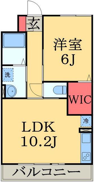 レジデンスデュオ(1LDK/3階)の間取り写真