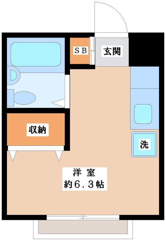 カメリア祐天寺(ワンルーム/4階)の間取り写真